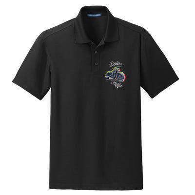 I Don't Want To Dream Of Your Anymore Funny Biker Motorcycle Dry Zone Grid Polo