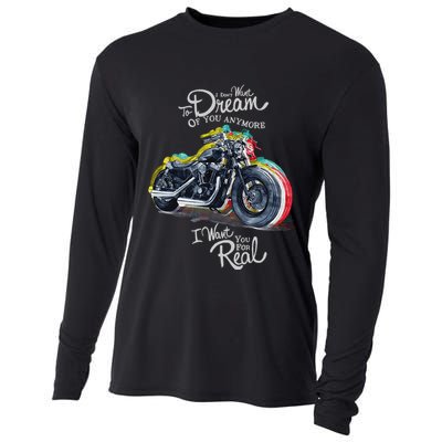 I Don't Want To Dream Of Your Anymore Funny Biker Motorcycle Cooling Performance Long Sleeve Crew