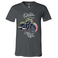 I Don't Want To Dream Of Your Anymore Funny Biker Motorcycle V-Neck T-Shirt