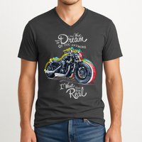 I Don't Want To Dream Of Your Anymore Funny Biker Motorcycle V-Neck T-Shirt
