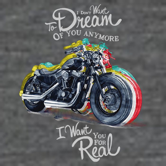 I Don't Want To Dream Of Your Anymore Funny Biker Motorcycle Flatbill Hat