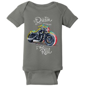 I Don't Want To Dream Of Your Anymore Funny Biker Motorcycle Baby Bodysuit