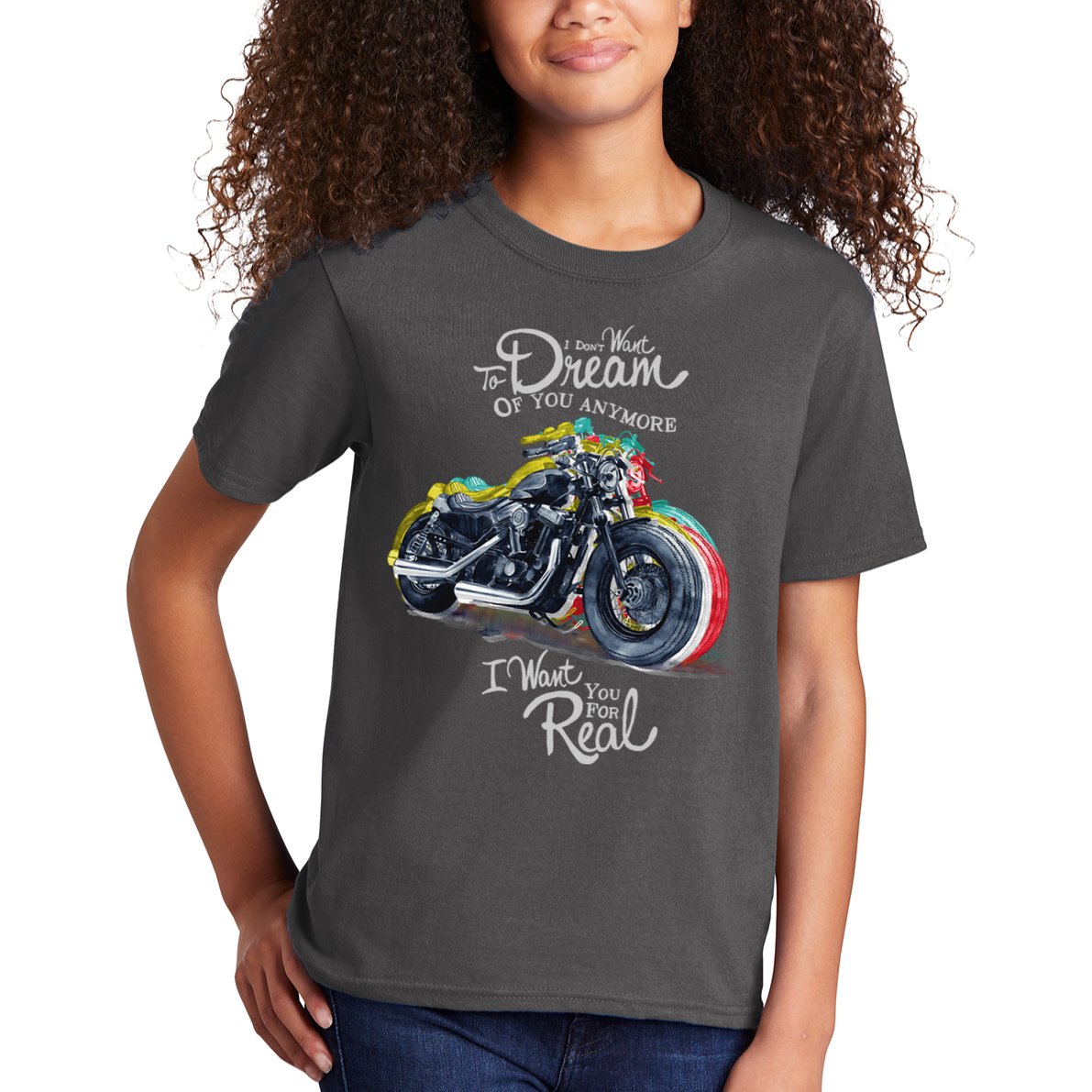 I Don't Want To Dream Of Your Anymore Funny Biker Motorcycle Kids T-Shirt