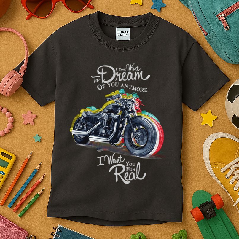 I Don't Want To Dream Of Your Anymore Funny Biker Motorcycle Kids T-Shirt