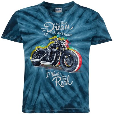 I Don't Want To Dream Of Your Anymore Funny Biker Motorcycle Kids Tie-Dye T-Shirt