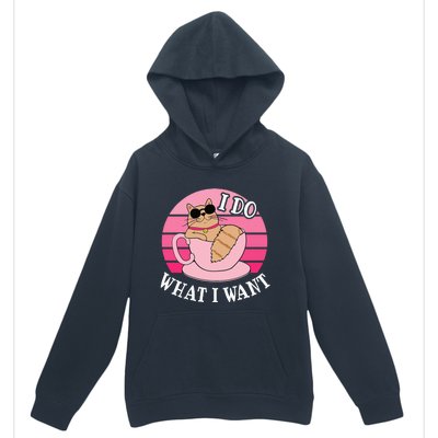 I Do What I Want Funny Cat Lover Teacup Urban Pullover Hoodie