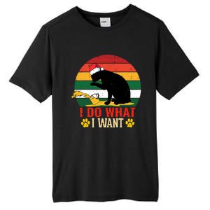 I Do What I Want Cat Christmas Pajama Funny Kitten Xmas Gift Tall Fusion ChromaSoft Performance T-Shirt