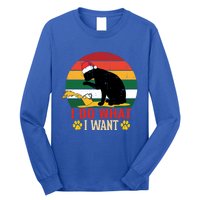 I Do What I Want Cat Christmas Pajama Funny Kitten Xmas Gift Long Sleeve Shirt