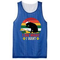 I Do What I Want Cat Christmas Pajama Funny Kitten Xmas Gift Mesh Reversible Basketball Jersey Tank