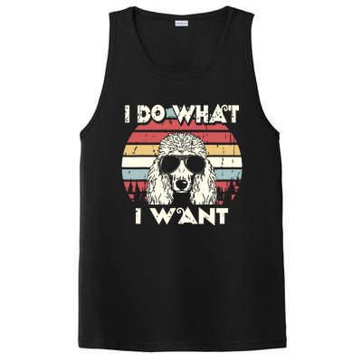 I Do What I Want Funny Standard Poodle Vintage Retro PosiCharge Competitor Tank