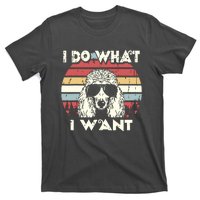 I Do What I Want Funny Standard Poodle Vintage Retro T-Shirt