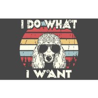 I Do What I Want Funny Standard Poodle Vintage Retro Bumper Sticker