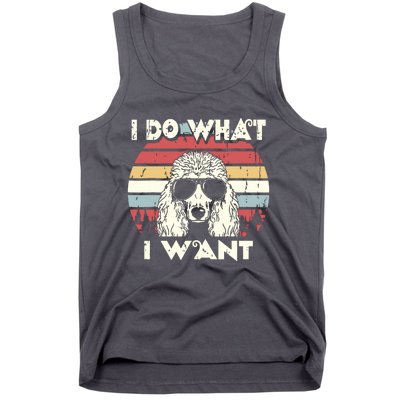 I Do What I Want Funny Standard Poodle Vintage Retro Tank Top