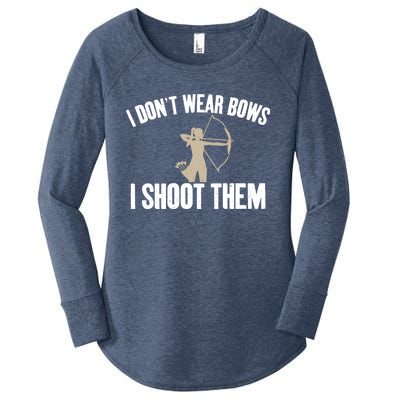 I Dont Wear Bows I Shoot Them Bowhunting Archery Gift Women's Perfect Tri Tunic Long Sleeve Shirt