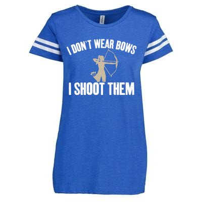 I Dont Wear Bows I Shoot Them Bowhunting Archery Gift Enza Ladies Jersey Football T-Shirt