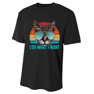 I Do What I Want Cat Performance Sprint T-Shirt