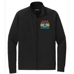 I Do What I Want Cat Stretch Full-Zip Cadet Jacket