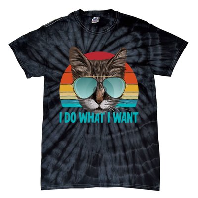 I Do What I Want Cat Tie-Dye T-Shirt