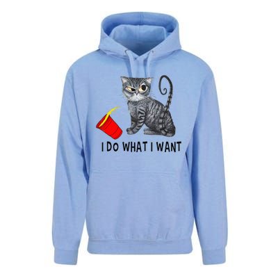 I Do What I Want Cat Coffee Black Cat Red Cup Funny Graphic Unisex Surf Hoodie