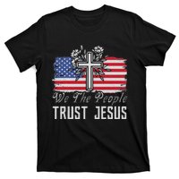 Independence Day We The People Trust Jesus Vintage US Flag T-Shirt