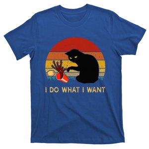 I Do What I Want Funny Black Cat Gifts T-Shirt