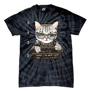 I Do What I Want Funny Cat Scratched Everything Tie-Dye T-Shirt