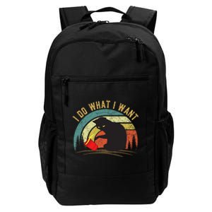 I Do What I Want Cat Coffee Black Cat Red Cup Funny Graphic Daily Commute Backpack