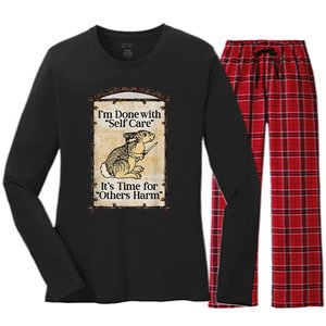 I’M Done With Self Care It’S Time For Others Harm Women's Long Sleeve Flannel Pajama Set 