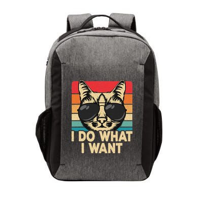 I Do What I Want Funny Cat Lover Retro Cat Vector Backpack