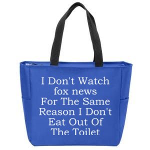 I Don't Watch Fox News Zip Tote Bag