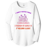 I Don't Watch Porn I Reat It Like A Fucking Lady Funny Adult Joke Women's Perfect Tri Tunic Long Sleeve Shirt