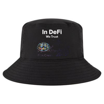 In DeFi We Trust Cryptocurrency Bitcoin Ethereum Blockchain Cool Comfort Performance Bucket Hat