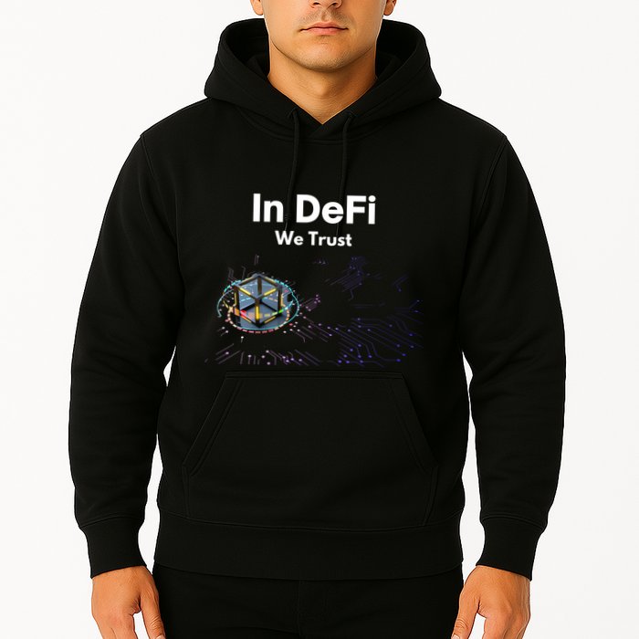 In DeFi We Trust Cryptocurrency Bitcoin Ethereum Blockchain Hoodie