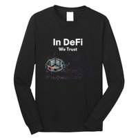 In DeFi We Trust Cryptocurrency Bitcoin Ethereum Blockchain Long Sleeve Shirt