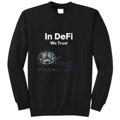 In DeFi We Trust Cryptocurrency Bitcoin Ethereum Blockchain Sweatshirt