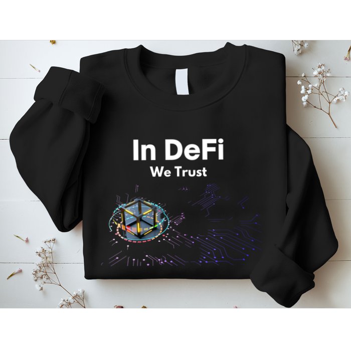 In DeFi We Trust Cryptocurrency Bitcoin Ethereum Blockchain Sweatshirt