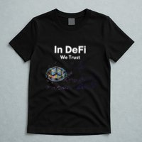 In DeFi We Trust Cryptocurrency Bitcoin Ethereum Blockchain T-Shirt