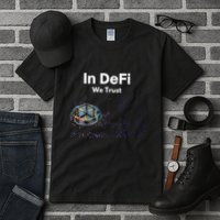 In DeFi We Trust Cryptocurrency Bitcoin Ethereum Blockchain Tall T-Shirt