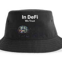 In DeFi We Trust Cryptocurrency Bitcoin Ethereum Blockchain Sustainable Bucket Hat