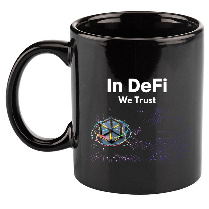 In DeFi We Trust Cryptocurrency Bitcoin Ethereum Blockchain 11oz C Handle Ceramic Mug