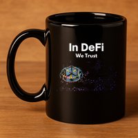 In DeFi We Trust Cryptocurrency Bitcoin Ethereum Blockchain 11oz C Handle Ceramic Mug