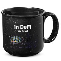 In DeFi We Trust Cryptocurrency Bitcoin Ethereum Blockchain 15oz Campfire Ceramic Mug