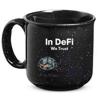 In DeFi We Trust Cryptocurrency Bitcoin Ethereum Blockchain 15oz Campfire Ceramic Mug
