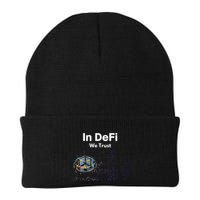 In DeFi We Trust Cryptocurrency Bitcoin Ethereum Blockchain Beanie