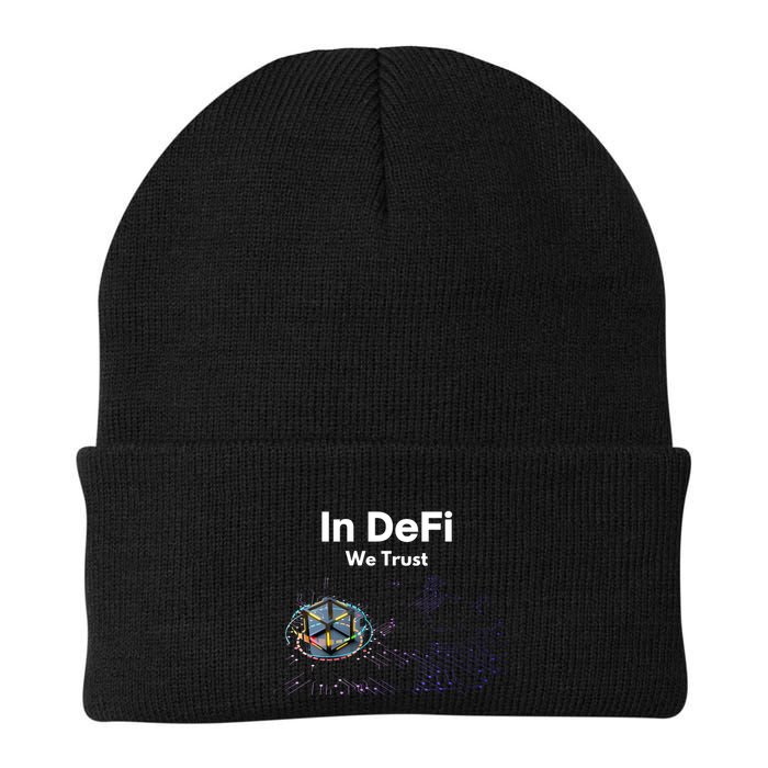 In DeFi We Trust Cryptocurrency Bitcoin Ethereum Blockchain Beanie