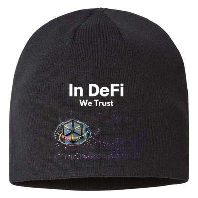 In DeFi We Trust Cryptocurrency Bitcoin Ethereum Blockchain Sustainable Beanie