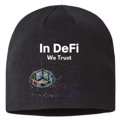 In DeFi We Trust Cryptocurrency Bitcoin Ethereum Blockchain Sustainable Beanie