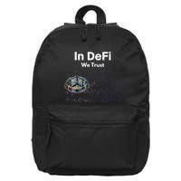 In DeFi We Trust Cryptocurrency Bitcoin Ethereum Blockchain 16 in Basic Backpack