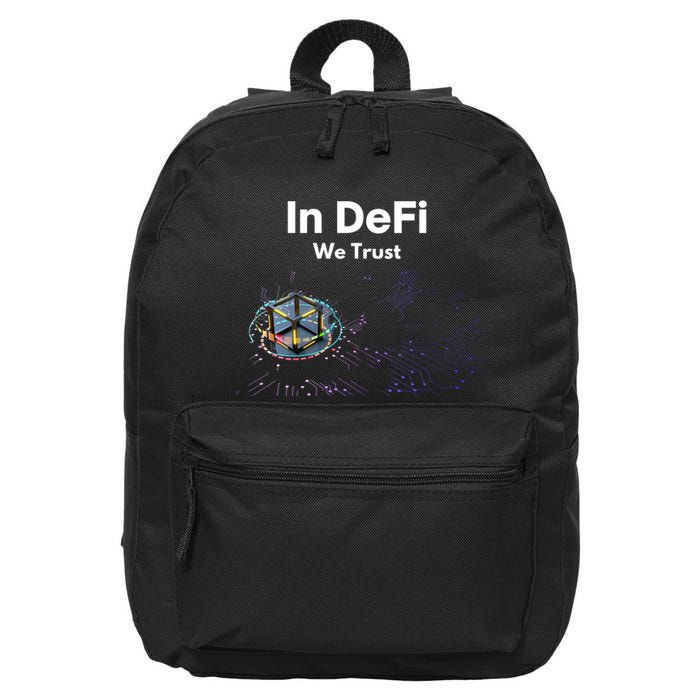 In DeFi We Trust Cryptocurrency Bitcoin Ethereum Blockchain 16 in Basic Backpack