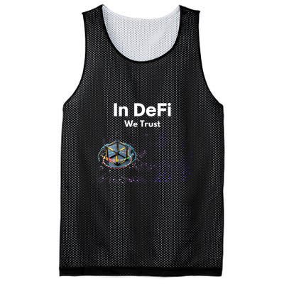 In DeFi We Trust Cryptocurrency Bitcoin Ethereum Blockchain Mesh Reversible Basketball Jersey Tank